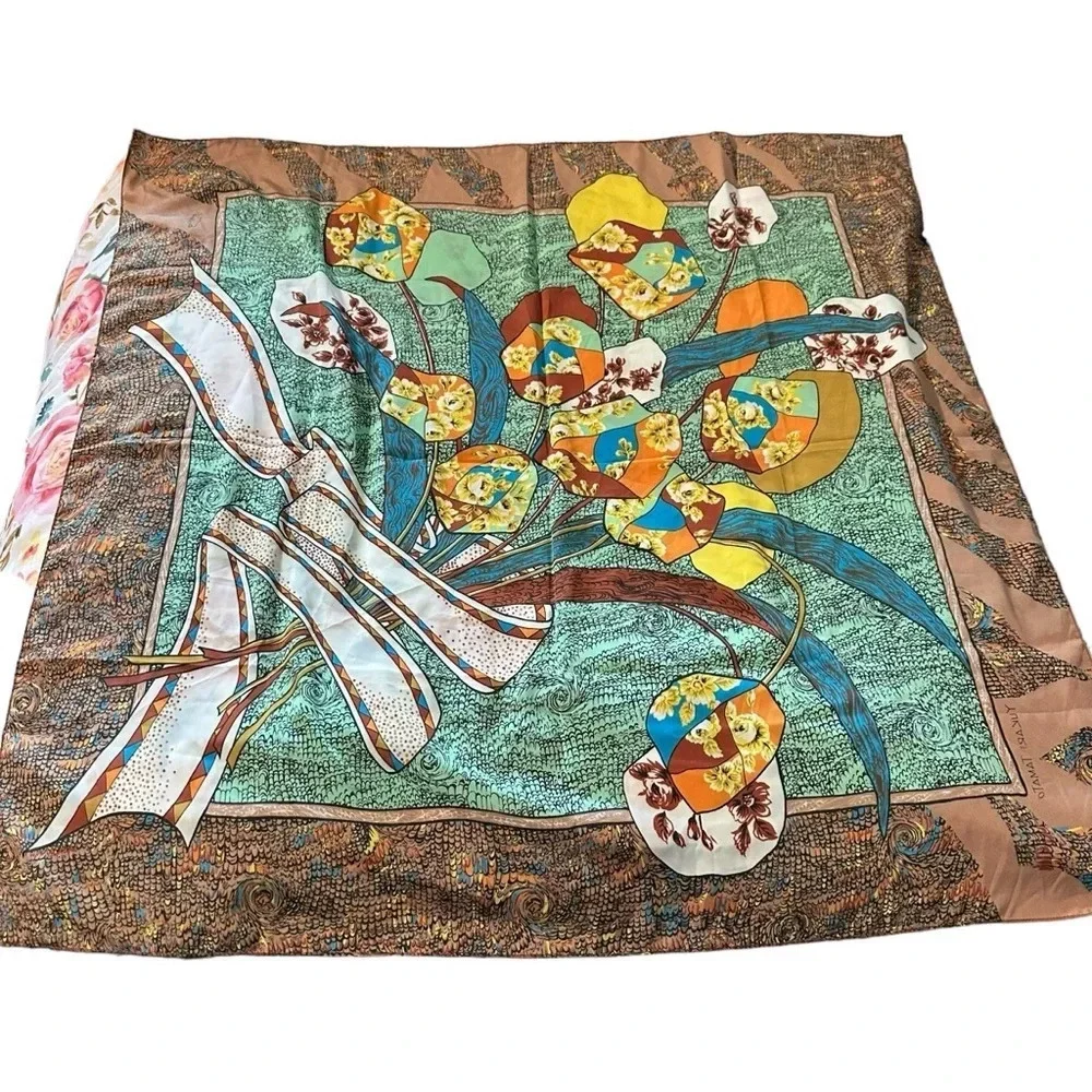 Sildoll Japan 100% Polyester Floral neck scarf